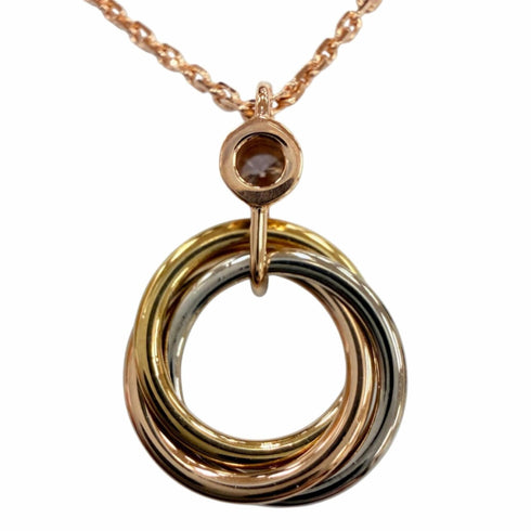 Trinity Pendant Necklace 18K Tricolor Gold