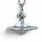 Pendant Necklace with Howlite and Rhinestones and White Marble