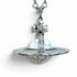Pendant Necklace with Howlite and Rhinestones and White Marble