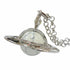 Pendant Necklace with Howlite and Rhinestones and White Marble