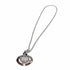 Pendant Necklace with Howlite and Rhinestones and White Marble