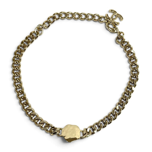 CC Logo Necklace Gold-Tone Metal