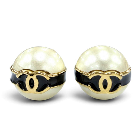 CC Logo Earrings Gold-Tone Metal Gold-Tone Metal