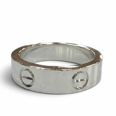 Ring 18K White Gold with Sapphire