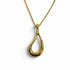 Open Teardrop Pendant Necklace 18K Yellow Gold