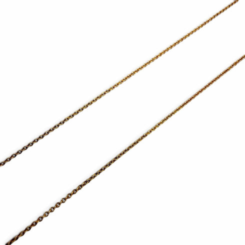 Open Teardrop Pendant Necklace 18K Yellow Gold