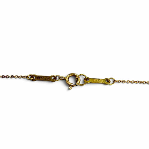 Open Teardrop Pendant Necklace 18K Yellow Gold