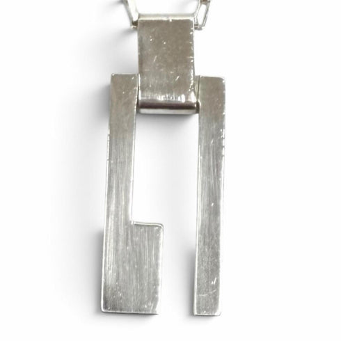 G Pendant Necklace Sterling Silver