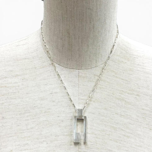 G Pendant Necklace Sterling Silver
