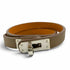 Kelly Double Tour Bracelet Swift Leather Etoupe Gray Mini