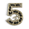 CC Logo Brooch Gold-Tone Metal