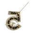 CC Logo Brooch Gold-Tone Metal