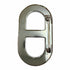 Brooch Leather and Metal Navy Silver