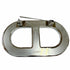 Brooch Leather and Metal Navy Silver