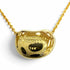 Bean Pendant Necklace 18K Yellow Gold 6mm