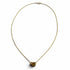 Bean Pendant Necklace 18K Yellow Gold 6mm
