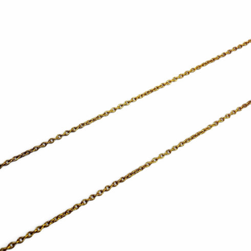 Bean Pendant Necklace 18K Yellow Gold 6mm
