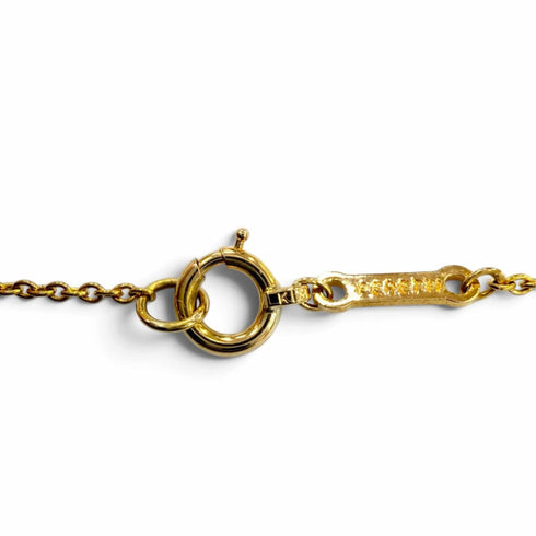 Bean Pendant Necklace 18K Yellow Gold 6mm