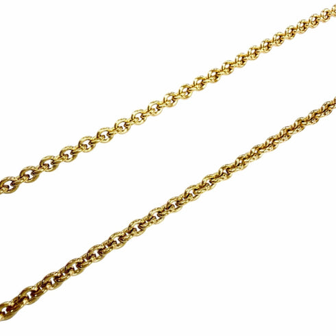 H Motif Pendant Necklace Gold and Pink Mini