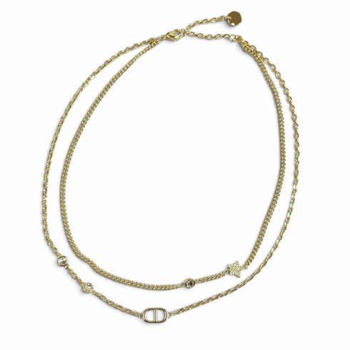 Pendant Necklace Gold with Rhinestone Star Charm