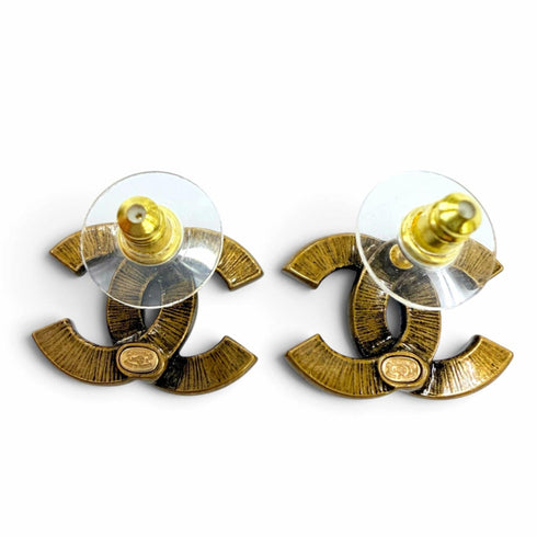 CC Logo Earrings Gold-Tone Metal Gold-Tone Metal