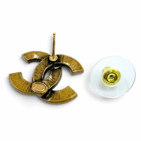 CC Logo Earrings Gold-Tone Metal Gold-Tone Metal