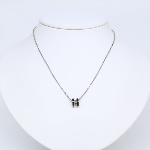 Pop H Pendant Necklace Sterling Silver