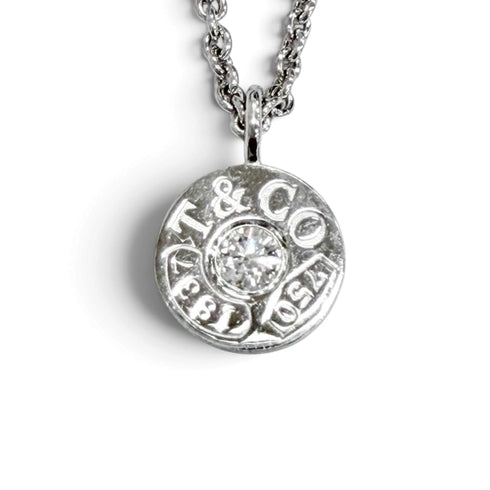 Pendant Necklace 18K White Gold With Diamond