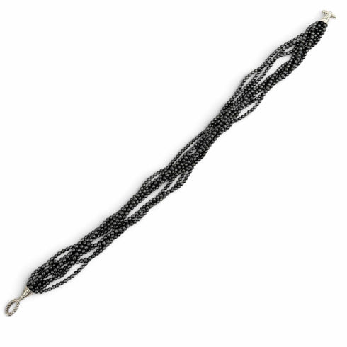 Pendant Necklace Sterling Silver with Hematite