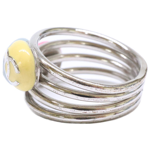 CC Logo Ring Silver-Tone Metal