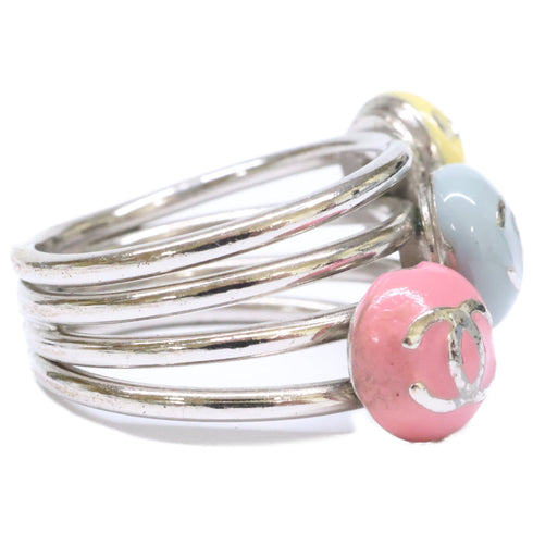 CC Logo Ring Silver-Tone Metal