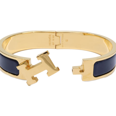 Click H Bracelet Ultramarine Enamel and Gold