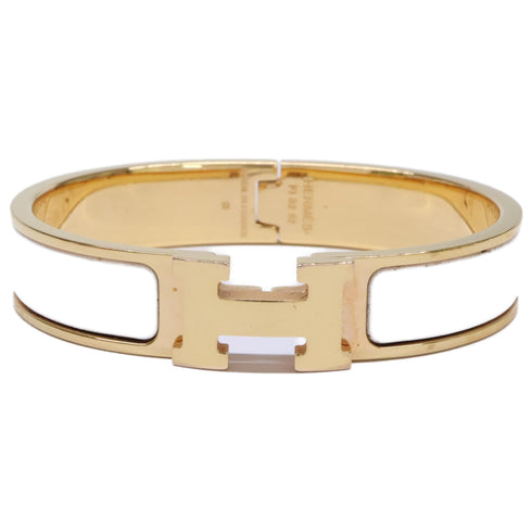 Click H Enamel Bracelet Metal Gold