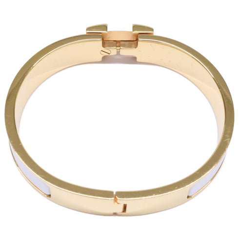 Click H Enamel Bracelet Metal Gold