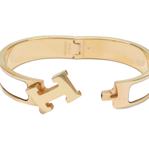 Click H Enamel Bracelet Metal Gold