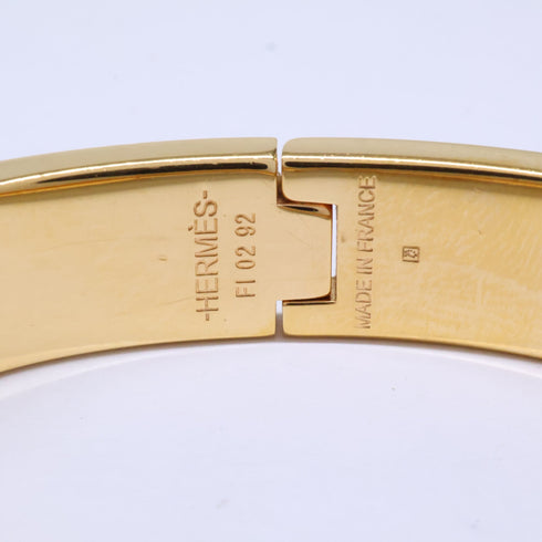 Click H Enamel Bracelet Metal Gold