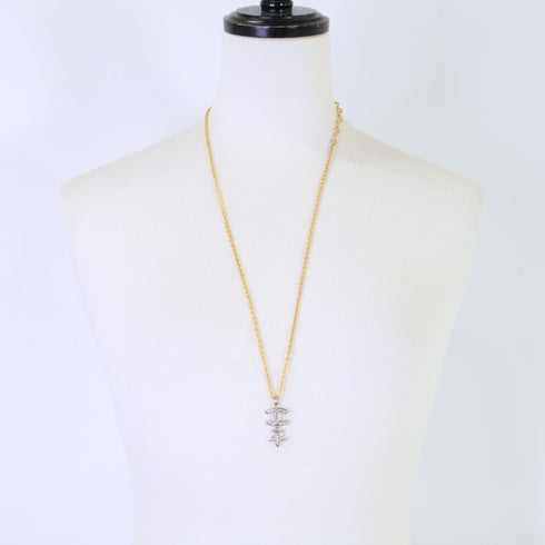 CC Logo Pendant Necklace Sterling Silver