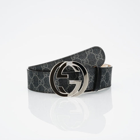 Gucci Reversible Leather Belt with Silver Buckle