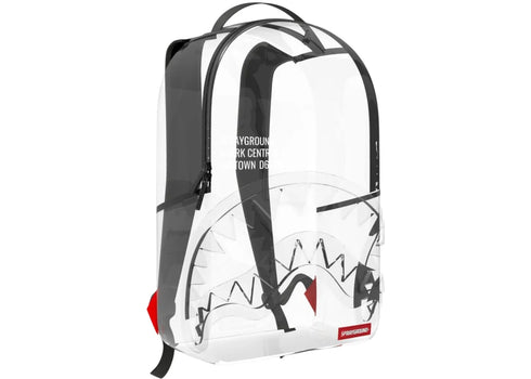 Sprayground Shark Central Clear DLX Backpack White