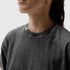 1102. Distressed Relaxed Tee - Black
