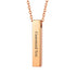 Stainless Steel Vertical Cubic Bar Container Urn Memorial Pendant Necklace