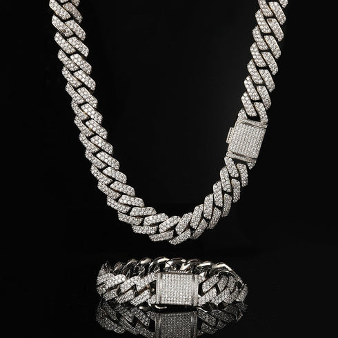 14MM Prong Cuban Chain + Free Bracelet