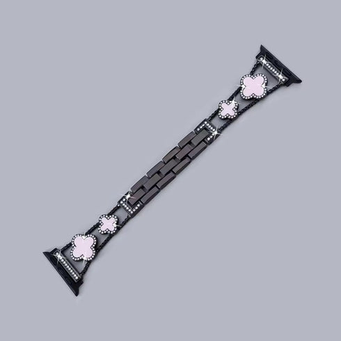 Iced Out Clover Apple Watch Band