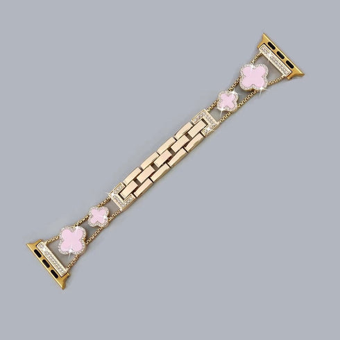 Iced Out Clover Apple Watch Band