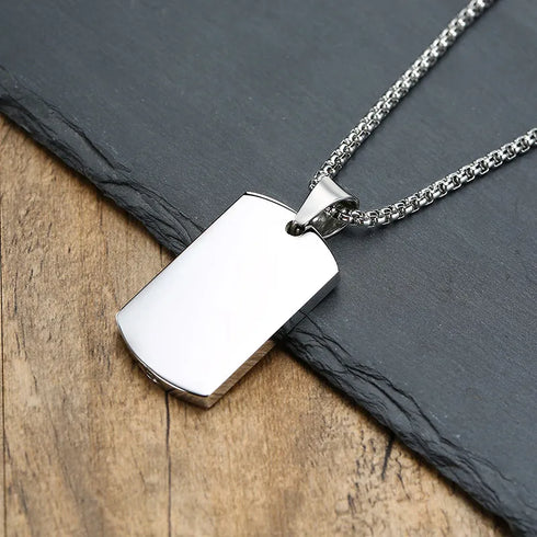 Dog Tag Container Urn Necklace