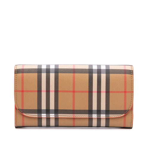 Elmore Zip Wallet Vintage Check Canvas