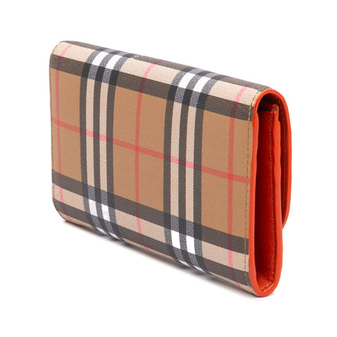 Elmore Zip Wallet Vintage Check Canvas