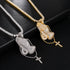 Praying Hands + Cross Necklace