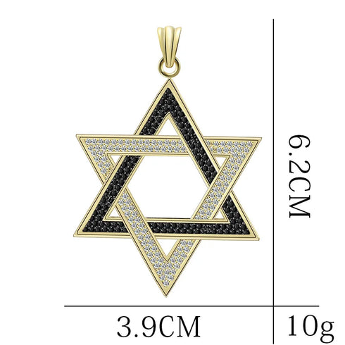 Iced Out Star of David Pendants Necklace