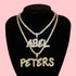 Custom Baguette Letter Name Necklace – Iced Out Pendant with Tennis Chain